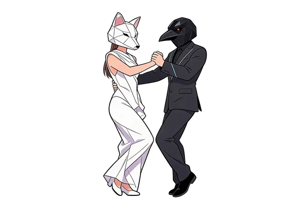 Fox Crow duo illustration