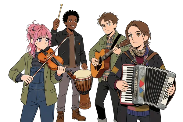They Fled at Sunrise band illustration